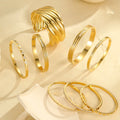 NIMAI NEW Waterproof Simple Luxury Fashion Stainless Steel Jewelry Gold Plated Multi Style Cubic Zirconia Bracelets & Bangles