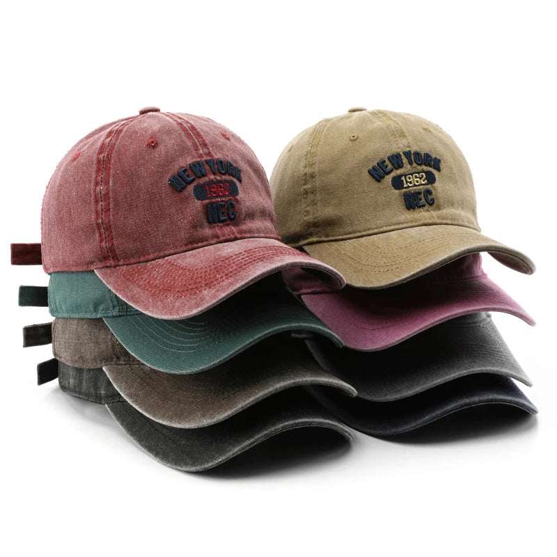 Washed Distressed Monogram Traveling Riding Sun Protection Sports Caps Custom Embroidery Logo Baseball Caps