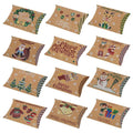 New Design Sweet Pillow Event Party Candy Cookie Shape Small Paper Box for Kids Christmas Pillow Box