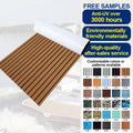 Customized XYF 2400*900MM High Density Closed Cell EVA Foam Faux Teak Boat Flooring Modern Design Brushed Non-Skid Outdoor 6mm