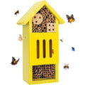 Outdoor Wooden Insect House Garden Bee Hotel Wall Hanging Bee House Wooden Bee Hives and Butterfly House