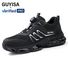 GUYISA New Style Fly Woven Fabric Upper European Standard Steel Toe Safety Shoes