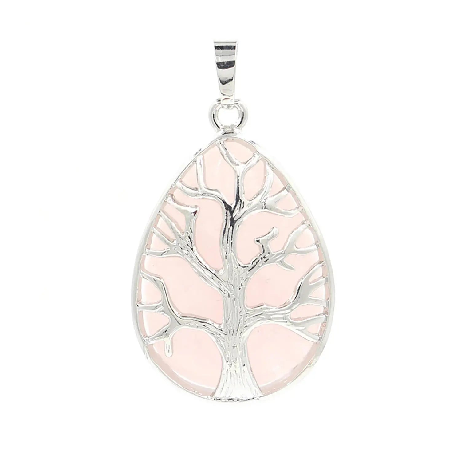 Rose Quartz Charm Pendant Natural Gemstone Pendant for Necklace Keychain Earring Jewelry Making