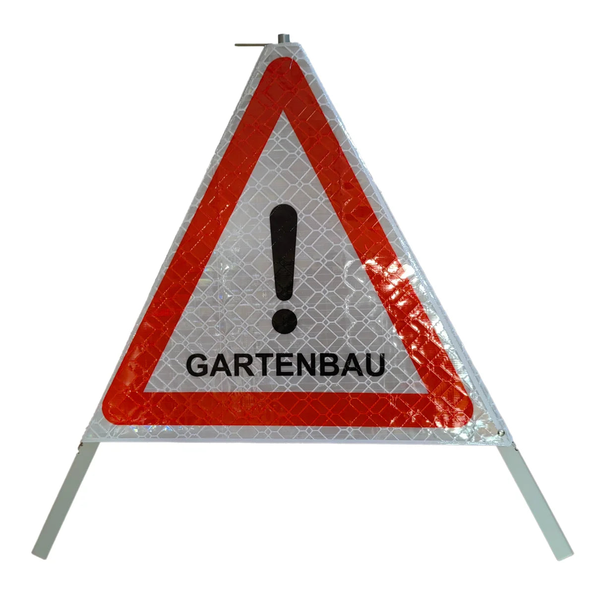 Direct Portable Foldable Traffic Sign Stand Reflective Roll-up Tent with Warning Triangle Featuring 'STOP' Text