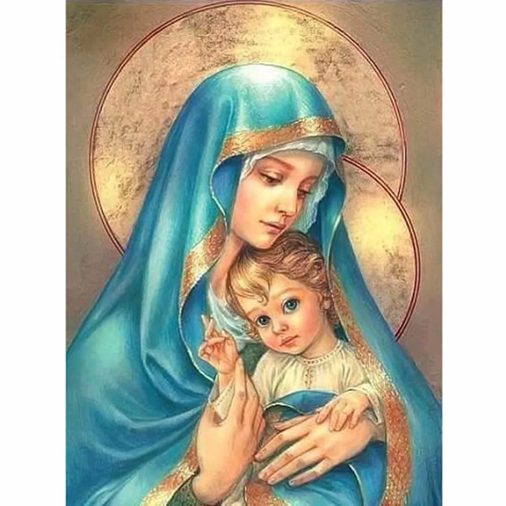 Goddess Virgin Mary Jesus Christ Full Drill Diamond Painting DIY Fashion Handicraft Embroidery Cross Stitch Home Decor Wholesale