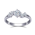 MSR-944 9K White Gold 5 Stones Lab Diamond Ring Wedding Diamond Engagement Ring