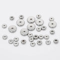 Stainless Steel Flat Bead Spacer 3-10mm Loose Bead Round Piece Material Handmade Necklace Bracelet Diy Jewelry Accessories