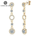 Exquisite Chain Jewelry D Color 2.0CTTW Moissanite Dangle Tassel Original 925 Sterling Silver Drop Earrings for Women