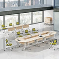 ICON Desk Supplies Office Foldable Desk Furniture Set Conference Desk with Charging Outlet for School Folding Conference Table