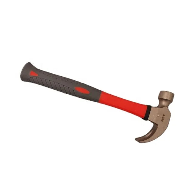 Oak Brand Non Sparking Tools Aluminum Bronze 0.5kg Claw Hammer With Fiberglass Handle  Hard  Industrial-grade