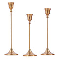 Modern Copper Color Matte Bottom Metal Candlestick Holder Handmade Wedding Dinner Accessories Stylish Home Decor