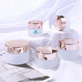 Free Sample Face Care Container 20g 30g 50g Empty Frosted Rose Gold Cosmetic Glass Cream Jar