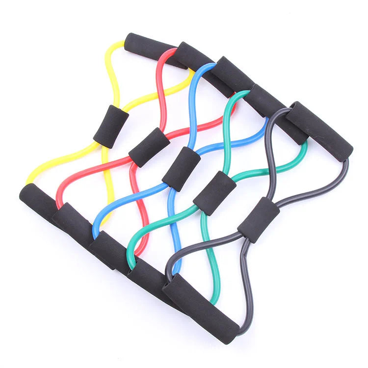 8-Shaped Pull Rope Toning Tubes Yoga Pilates Resistance Band Set High Elastic Latex Rubber Sport Fitness Gym Exercise Equipment MegaBDM