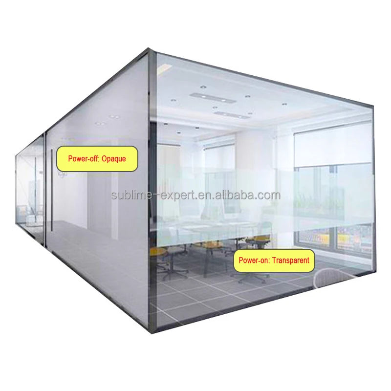 Switchable PDLC Smart Glass Film Block UV Smart Switchable Glass Film Glass Dimming Window Self-adhesive Switchable Privacy Film