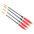 New Design Wood Buoy Bobber Fishing Light Stick Floats 3.2G to 5.5G Fluctuate Mix Size Color Buoy Set