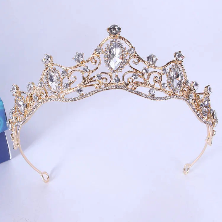Qushine Wholesale Crystal Bridal Hair Jewelry Tiara and Crown Wedding Hair Accessories for Women Queen