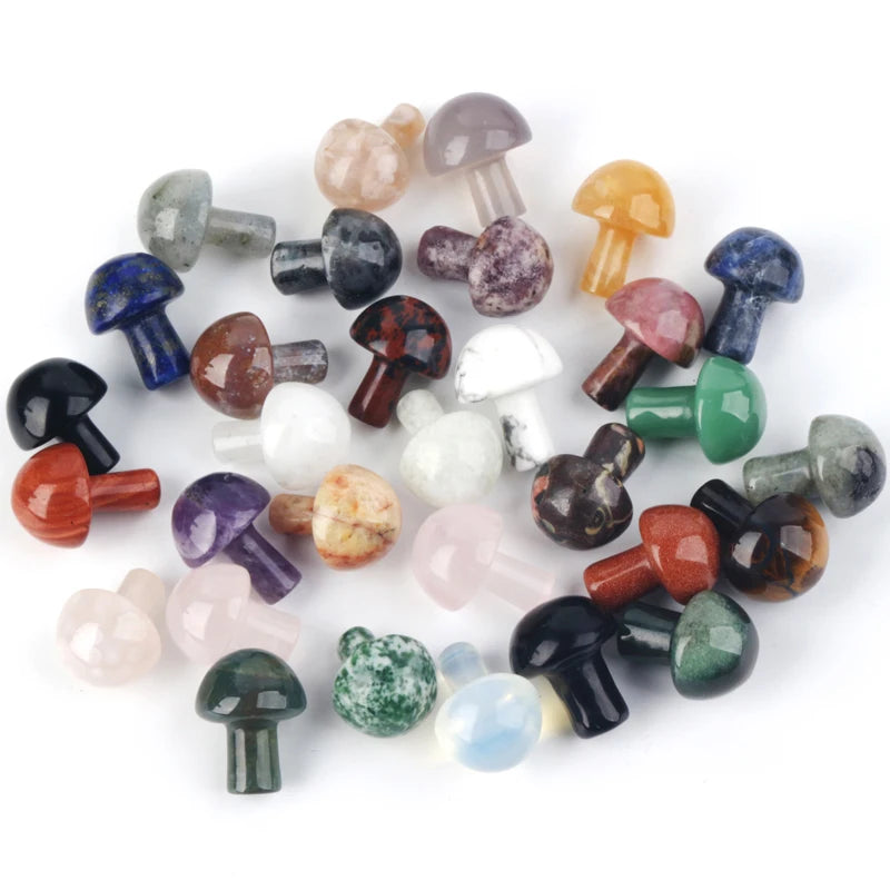 New Trend Premium Crafted Crystal Stone Mushrooms Small Size Home Decoration Gift Carved Crystal Gemstone Model CHUSE CJ376
