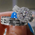 CAOSHI New 2025 Trendy Unique Couple Rings for Men Women Proposal Engagement Wedding Bands Rings Silver Color