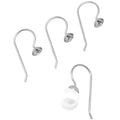 Stainless Steel Earring Base Ear Wire Hook Earring Posts Pearl Cup Hook Blank for Beads DIY Jewelry Making Findings