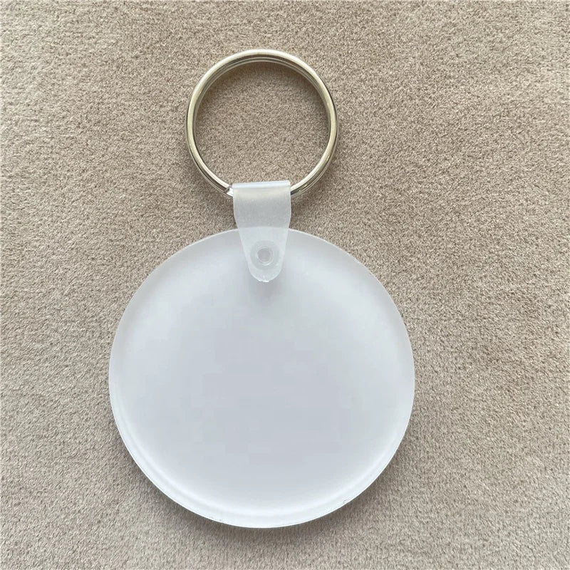 MDFSUB Eco-Friendly Rechargeable Personalized Custom Circle 3.8mm Thick Sublimation Acrylic Keychain 50x50mm Blanks Customizable