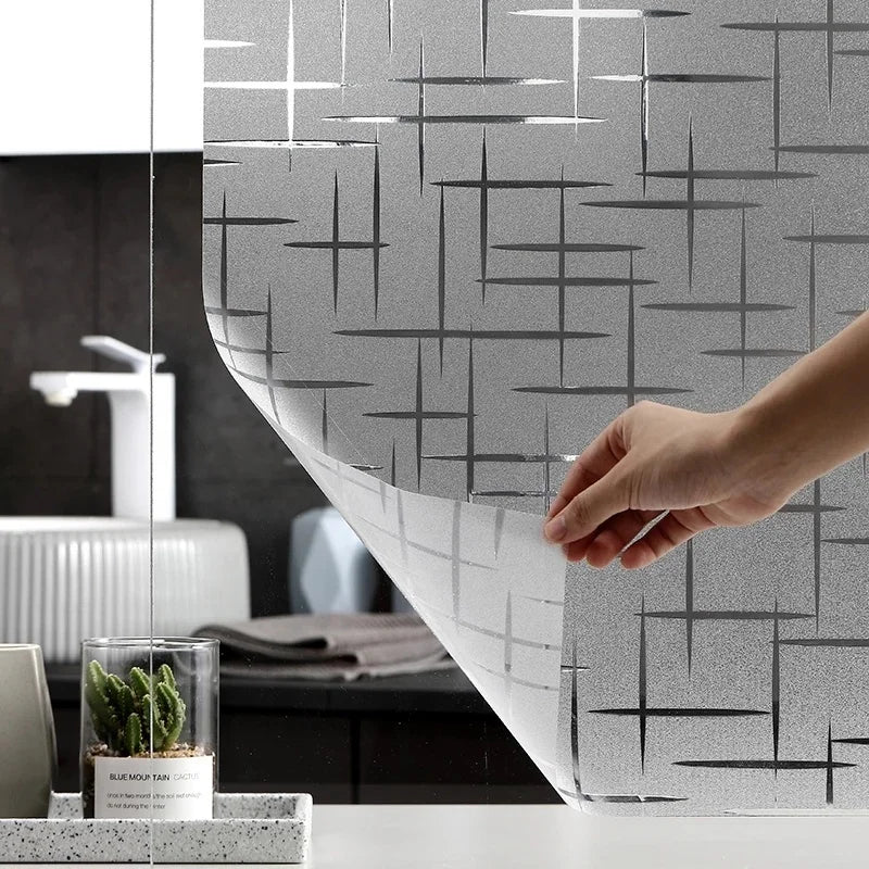 UDK Self Adhesive Frosted Glitter Window Film PVC Waterproof Embossed Glass Film for Privacy protection