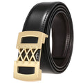 LQbelt Fashion Belt Men's Smooth Plate Buckle Belt With Holes Leather Belts for Men Wholesale Custom Logo Factory
