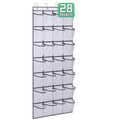 28-Pocket Foldable Fabric Hanging Shoe Organizer with Large Pockets Over-the-Door Shoe Rack for Women Women's Closet Shoe Hanger