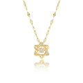 Wholesale 18k Gold Plated Hexagram Titanium Steel Necklace for Women Luxury Fashion Link Chain Pendant Jewelry Mama Gift
