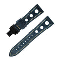 20mm Genuine Black Leather Strap Galaxy Watch Replacement Watch Band with Butterfly Deployment Clasp