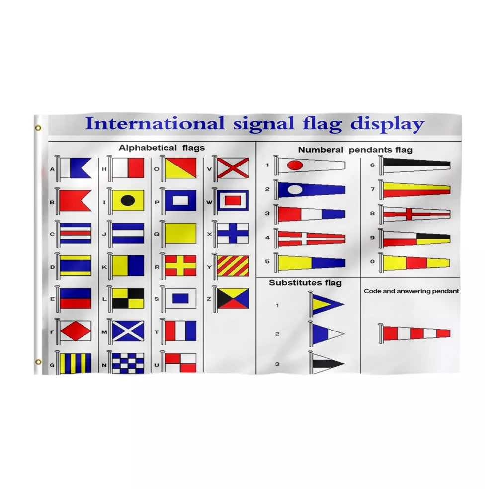 Professional Customized Letter Printed Digital Flag  International Diving signal Flag for Ships International signal Flags