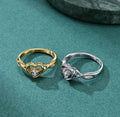 Stainless Steel Heart Cubic Zircon Solitaire Wedding Engagement Anniversary Wedding Ring for Women