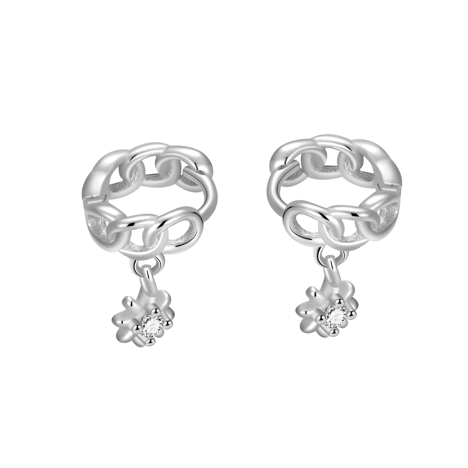 New Designer 925 Sterling Silver Cross Earrings Set CZ Flower Sun Dangle Hoops for Women Trendy Fine Jewelry Wholesale