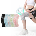 Aolikes 7730 Protective Dance Silicone Knee Pads Elastic Tighten Running Brace Patella Shock Absorption Knitted Fashion Knee Pad