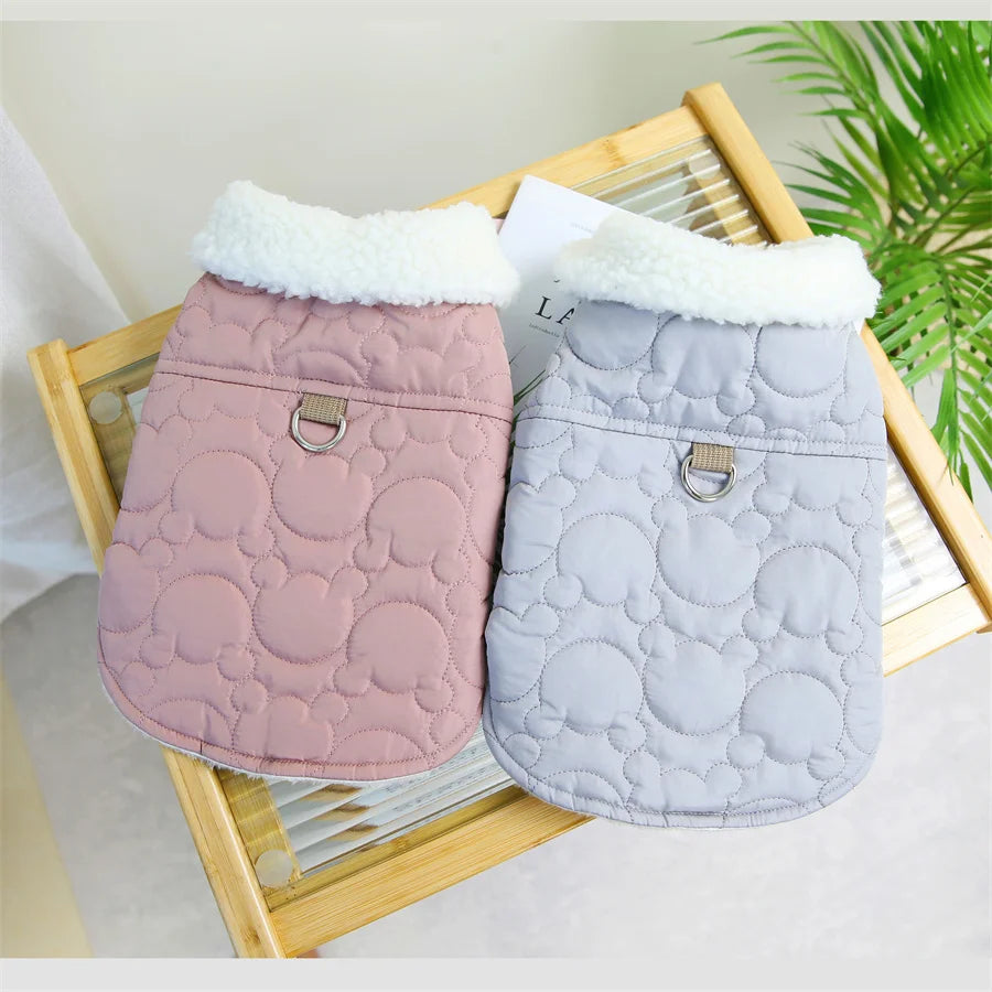 Stocked Warm Fleece Winter Pet Clothes Dog Coats Button up