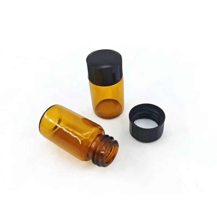 Cosmetics Oil Glass Sample Bottles Essential Oil 2ml 3ml 5ml 6ml Aroma Glass Mini Screw Bottle