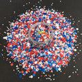 Wholesale July Fourth Polyester Chunky Glitter Bulk Stars Shapes Mix Glitter for Nail Art Independence Day Christmas Decorations