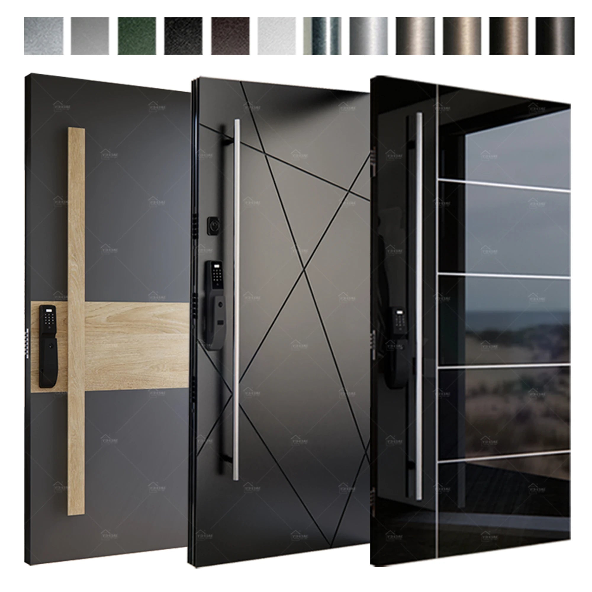 European Style High Quality Luxury Cast Aluminum Exterior Door Front Doors for Houses Modern Security Hotel Entrance Door