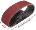 Set of 16 4x36 Aluminum Oxide Sanding Belts 100 X 915mm 80/120 Grit for Metal & Wood 5pcs Per Set 5sets Per Carton