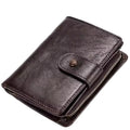 2024 Luxury RFID Crazy Horse Leather Men Wallet with Custom Money Clip Organizer Custom Genuine Leather Purse