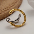 Icebela 925 Sterling Silver 18k Gold and Rhodium Plated Two-tone Earrings Clip Earrings Without Piercing