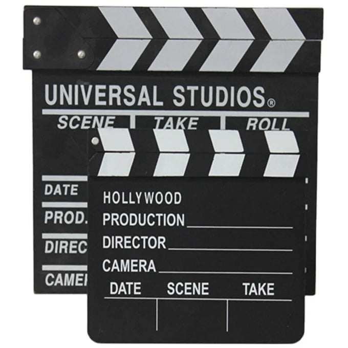 Creative Wooden Recording Board Playing Board Director Board Film Clappers Wooden Shooting Props Furnishings