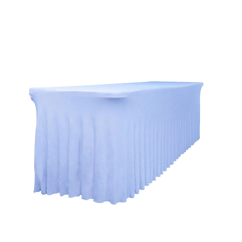 Modern Solid Color Elastic Stretch Tablecloth Home Wedding Party Table Skirt
