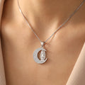 Wholesale Charm Pendant Jewelry Rhodium Plated Virgin Mary Christian Retro Cubic Zirconia 925 Sterling Silver Fine Jewelry Gift
