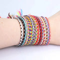 Popular Creative Literary Accessories Ethnic Tibetan String Bracelet Tassel Braided Rope Friendship Bracelet for Women