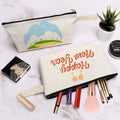 22*13*4.5 Dental Skicare Kit Custom Logo Small Eco Friendly Blank Canvas Make up Pouch Cotton Makeup Bags Cosmetic Bag