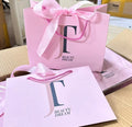Custom Printed Paper Bags Cardboard Luxury White Kraft Paper Gift Bag With Ribbon Handle for Shopping Bag With Your Own Logo