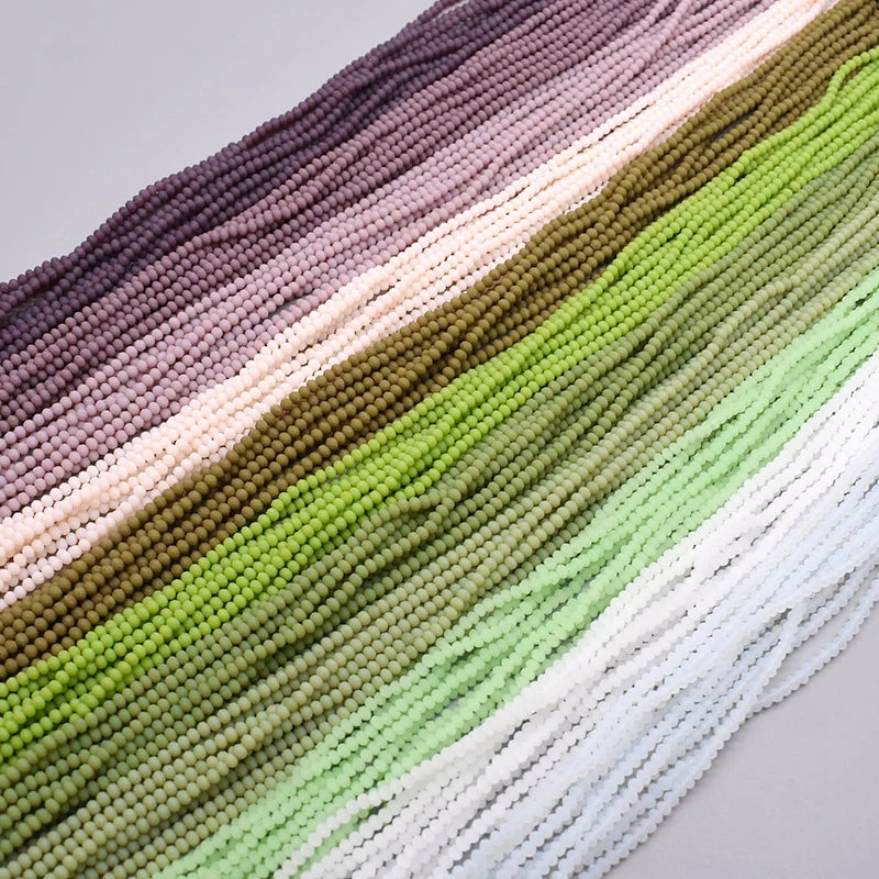 Plating Crystal Waist Beads Faceted Rondelle Crystal Glass Beads for Jewelry Making Bracelet Glass Seed Beads Loose Wholesale