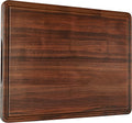 Walnut Wood Cutting Board for Kitchen 24x18 (Gift Box) Thick Reversible Butcher Block Chopping Board Cheese Charcuterie Board