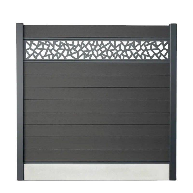 WPC UV Protected Anti-Outdoor Safety Fencing Panel Eco-Friendly Easy Installation Yard Ranch Houses 3D 15-Year Warranty
