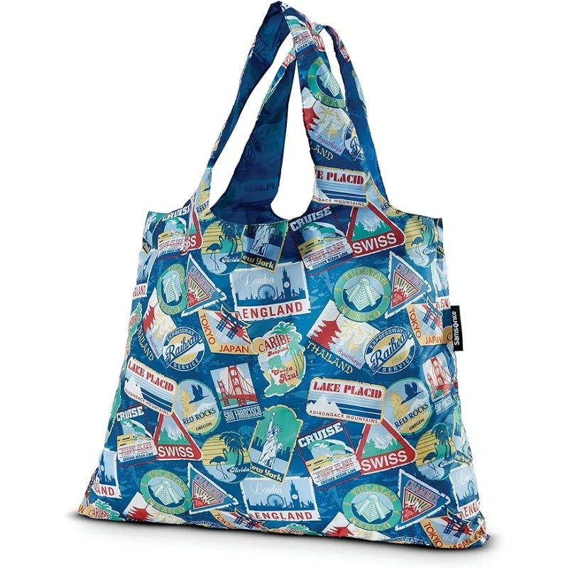 Promotion Eco-friendly Reusable Ripstop Folding Tote Bag Polyester Foldable Grocery Shopping Bag